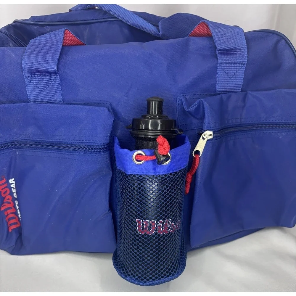 Wilson Vintage Duffle Bag Sports Gear Blue W/Original Tags- Multi Compartments